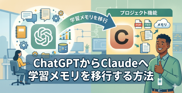 Claudeのメモリ移行・インポート機能の使い方。ChatGPTからClaudeへ移行するプロンプト